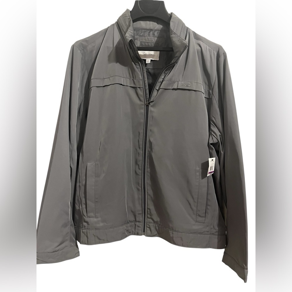 Calvin Klein Gray Bomber Style Jacket size 2XL